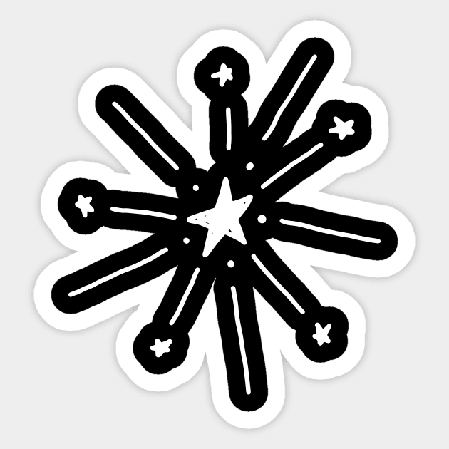 star (black) Sticker by noviajonatan